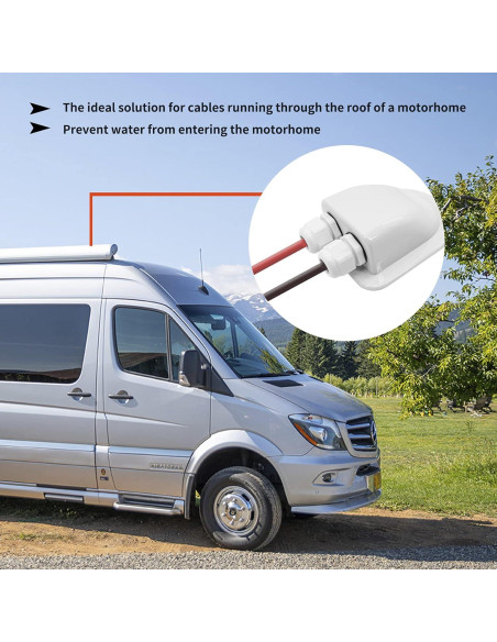 Entrada de Cable Solar Zayin Gland Sellado 2 Agujeros Blancos