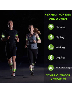 8 Bandas Reflectantes Sumind para Correr y Ciclismo Verde 2