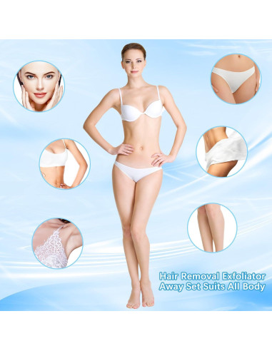 Chumia Kit de Depilación 102 Piezas - Almohadillas y Lija