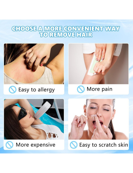 Chumia Kit de Depilación 102 Piezas - Almohadillas y Lija