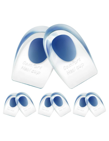 Copas de talón de gel Homergy para tendinitis y fascitis plantar - 6 pares