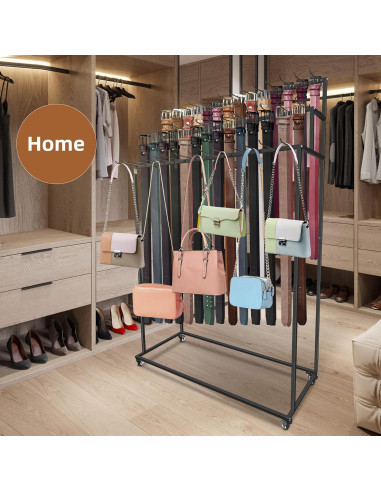 Organizador de Cinturones MikaYYeaga 3 Niveles 42 Ganchos Negro