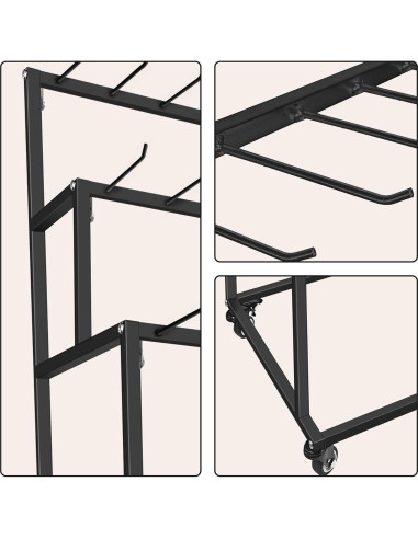 Organizador de Cinturones MikaYYeaga 3 Niveles 42 Ganchos Negro