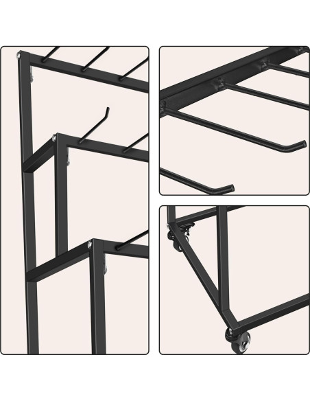 Organizador de Cinturones MikaYYeaga 3 Niveles 42 Ganchos Negro