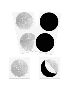 10 Etiquetas NFC K LAKEY NTAG215 Negras 25mm Programables