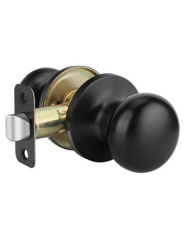 Perillas de Puerta de Paso Goldenwarm Negras Mate 1 Paquete