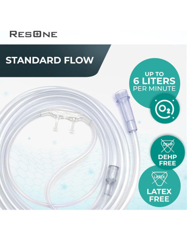 Cannula Nasal Suave ResOne 2 Pies Adulto Oxígeno 6 LPM
