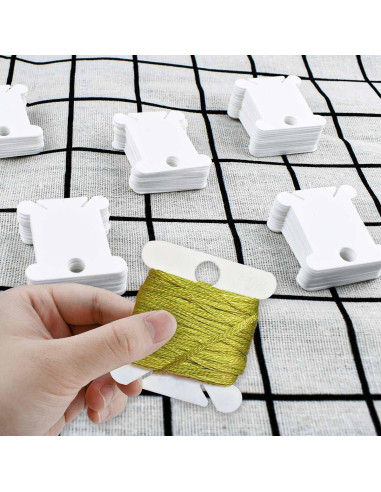 120 Bobinas de Hilo de Plástico Yuntop para Bordado DIY