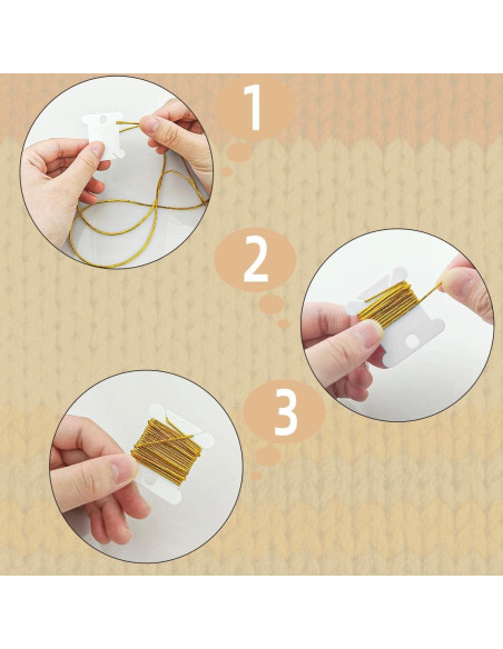 120 Bobinas de Hilo de Plástico Yuntop para Bordado DIY