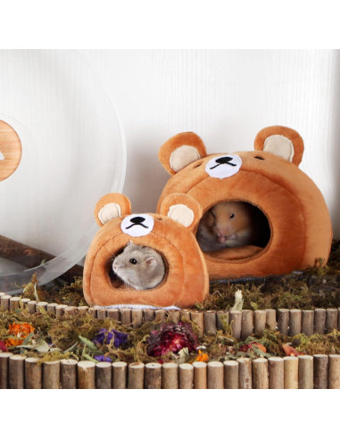 Cama Cueva para Animales Pequeños PIXRIY Oso Antideslizante