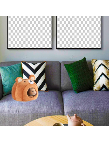 Cama Cueva para Animales Pequeños PIXRIY Oso Antideslizante
