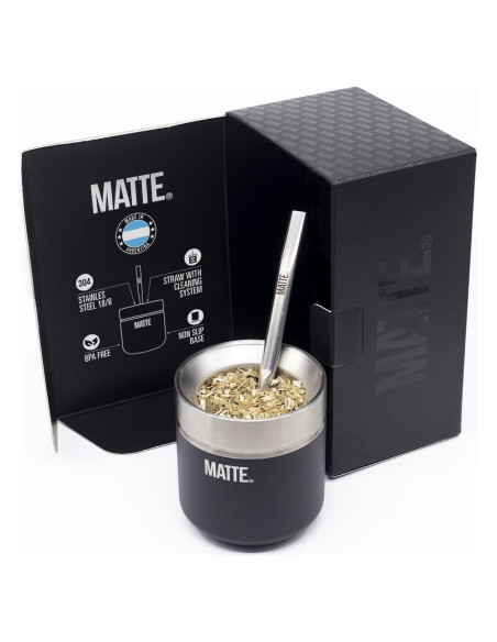 Juego de Yerba Mate Matte 6.5 oz - Caja Premium Antideslizante
