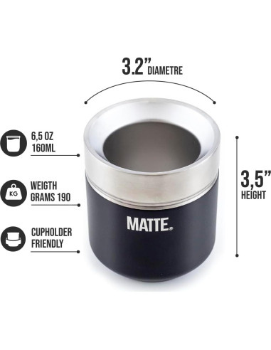 Juego de Yerba Mate Matte 6.5 oz - Caja Premium Antideslizante