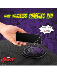 Base de Carga Inalámbrica Marvel Avengers Black Panther 10W 2