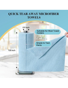 Rollo de Paños de Microfibra HONOVA 45 Piezas 30x30 cm Azul 2