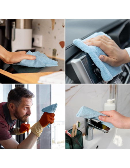 Rollo de Paños de Microfibra HONOVA 45 Piezas 30x30 cm Azul