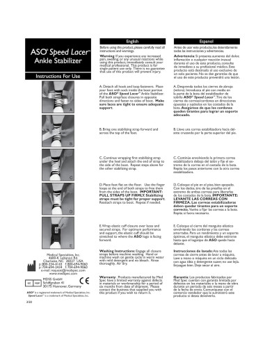 Estabilizador de Tobillo ASO Speed Lacer Negro Grande