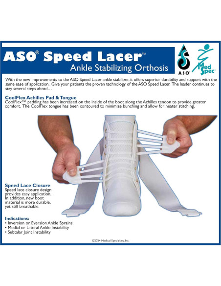 Estabilizador de Tobillo ASO Speed Lacer Negro Grande