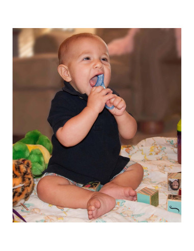 Cepillo de Dientes para Bebé Baby Buddy Azul 4+ Meses Silicona