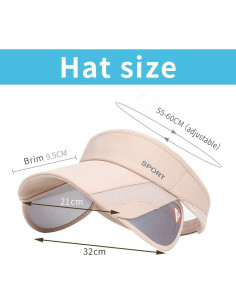 Gorra de Golf Ajustable para Mujeres con Visera Retráctil UV 2