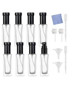 8 Botellas de Spray de Perfume AGENIZ 10ml Vidrio Reutilizables