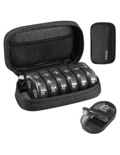 Organizador de Pastillas Semanal Serfeymi AM PM con Funda Negra