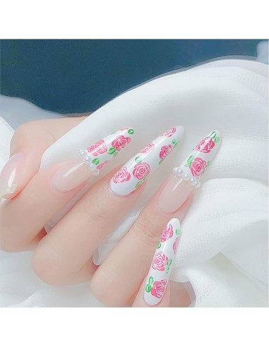 Set de 15 Plumas Estampado Uñas ZhiFu - Flores, Mariposas