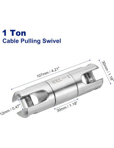 Swivel de Tirar Cables PATIKIL 1 Tonelada 360 para Electricidad 2