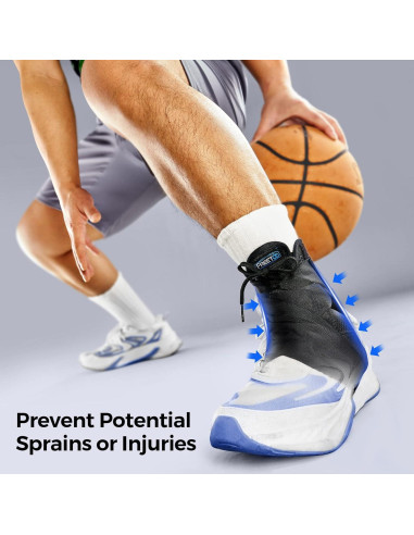Soporte de Tobillo FREETOO Unisex con Compresión Ajustable