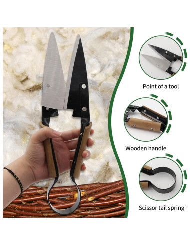 Tijeras de mano USUNFARM para esquilar ovejas 15.2 cm acero