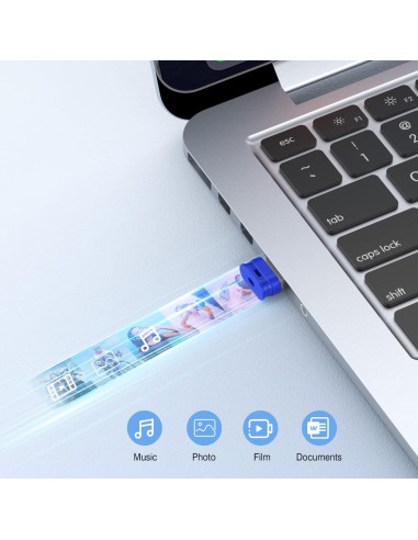 K&ZZ Unidad Flash USB 16GB Mini Azul 10 Pack U202