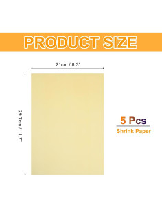 Hojas de Plástico Retráctil MECCANIXITY 5 Pcs 21x29.7 cm Beige 2