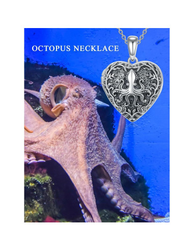 Collar Locket Corazón Plata Esterlina 925 para Mujeres 45.72 cm