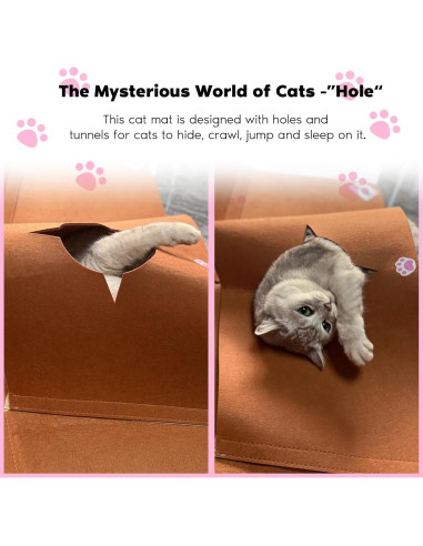 Alfombra de túnel interactivo para gatos AFLIFLI 90x90cm