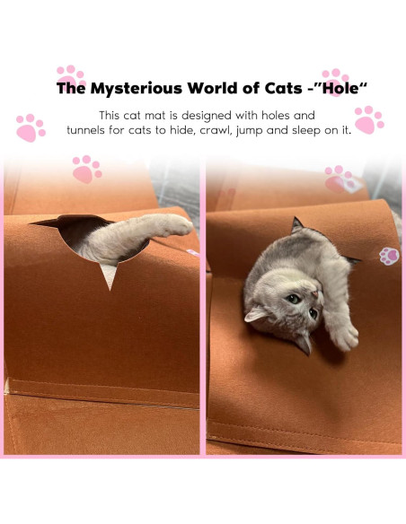 Alfombra de túnel interactivo para gatos AFLIFLI 90x90cm