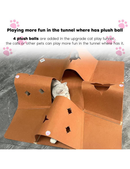 Alfombra de túnel interactivo para gatos AFLIFLI 90x90cm