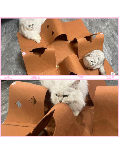 Alfombra de túnel interactivo para gatos AFLIFLI 90x90cm