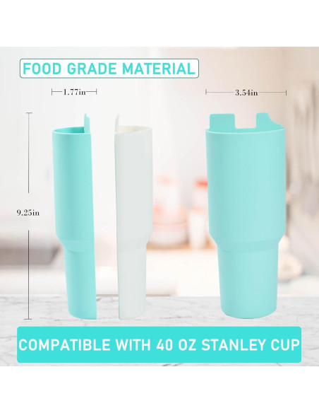 Separador de Bebidas de Silicona Fureoai para Taza Stanley 40 oz