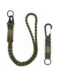 Llavero de Paracord Trenzado Tragdro con Bandera EE. UU. 50 cm