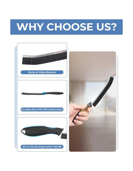 Cepillos de limpieza de ranuras CLEANGOR - 2 unidades, ergonómicos