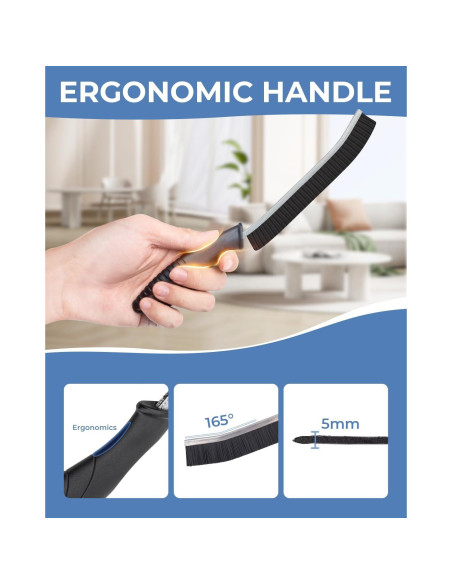 Cepillos de limpieza de ranuras CLEANGOR - 2 unidades, ergonómicos