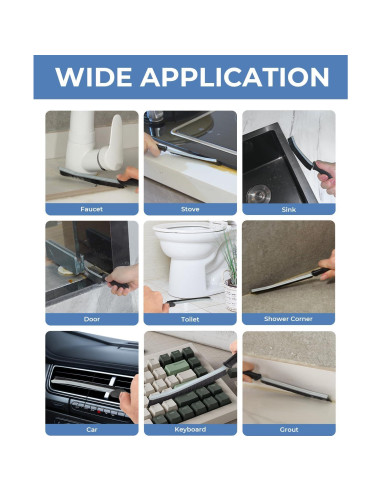 Cepillos de limpieza de ranuras CLEANGOR - 2 unidades, ergonómicos