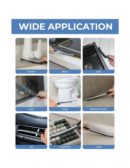 Cepillos de limpieza de ranuras CLEANGOR - 2 unidades, ergonómicos