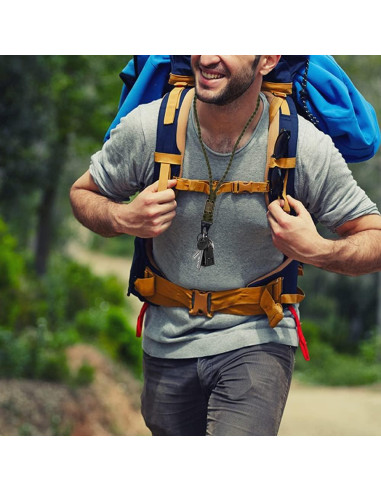 Llavero de Paracord Trenzado Tragdro con Bandera EE. UU. 50 cm