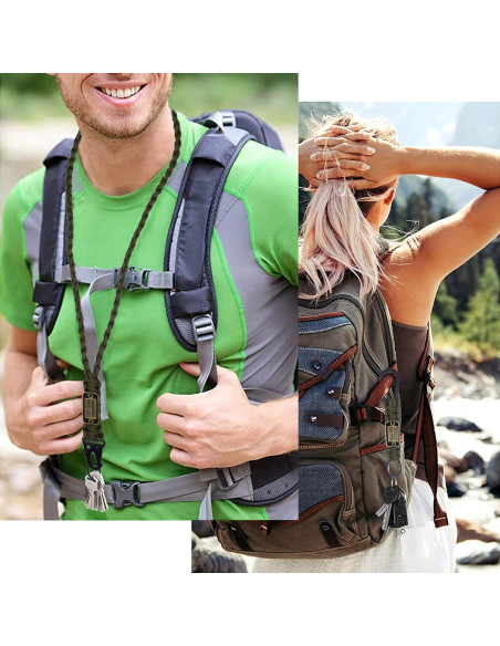 Llavero de Paracord Trenzado Tragdro con Bandera EE. UU. 50 cm