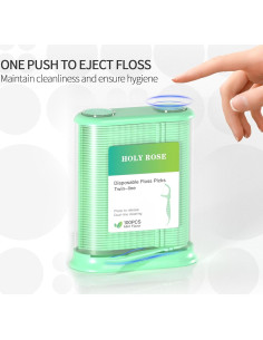 Dispensador de Hilo Dental Buhong Verde 300 con 100 Palillos 2