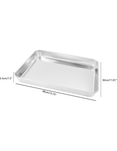 Bandeja Quirúrgica Acero Inoxidable 304 ULIFESTAR 40x30x3.3 cm 2