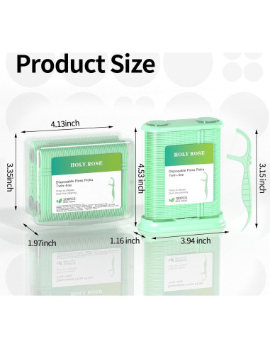 Dispensador de Hilo Dental Buhong Verde 300 con 100 Palillos