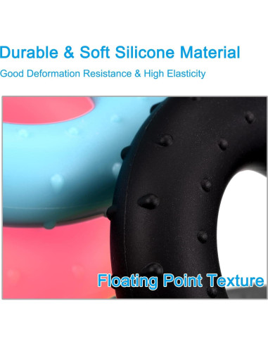 Fortalecedor de Agarre de Mano uxcell 70-80 Lbs Silicona Negro