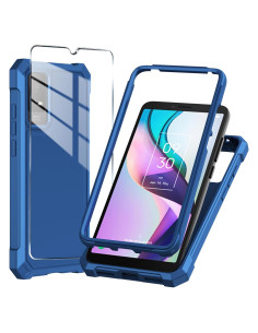 Funda protectora TCL ION X/V/40Z T607DL con vidrio templado azul